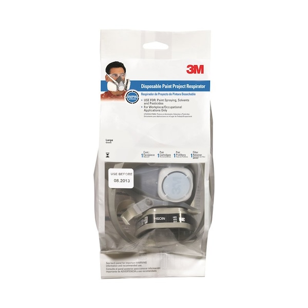 Scotch 3M P95 Paint Spray and Pesticide Cup Disposable Respirator Gray L 1 pc 53P71P1-C - main